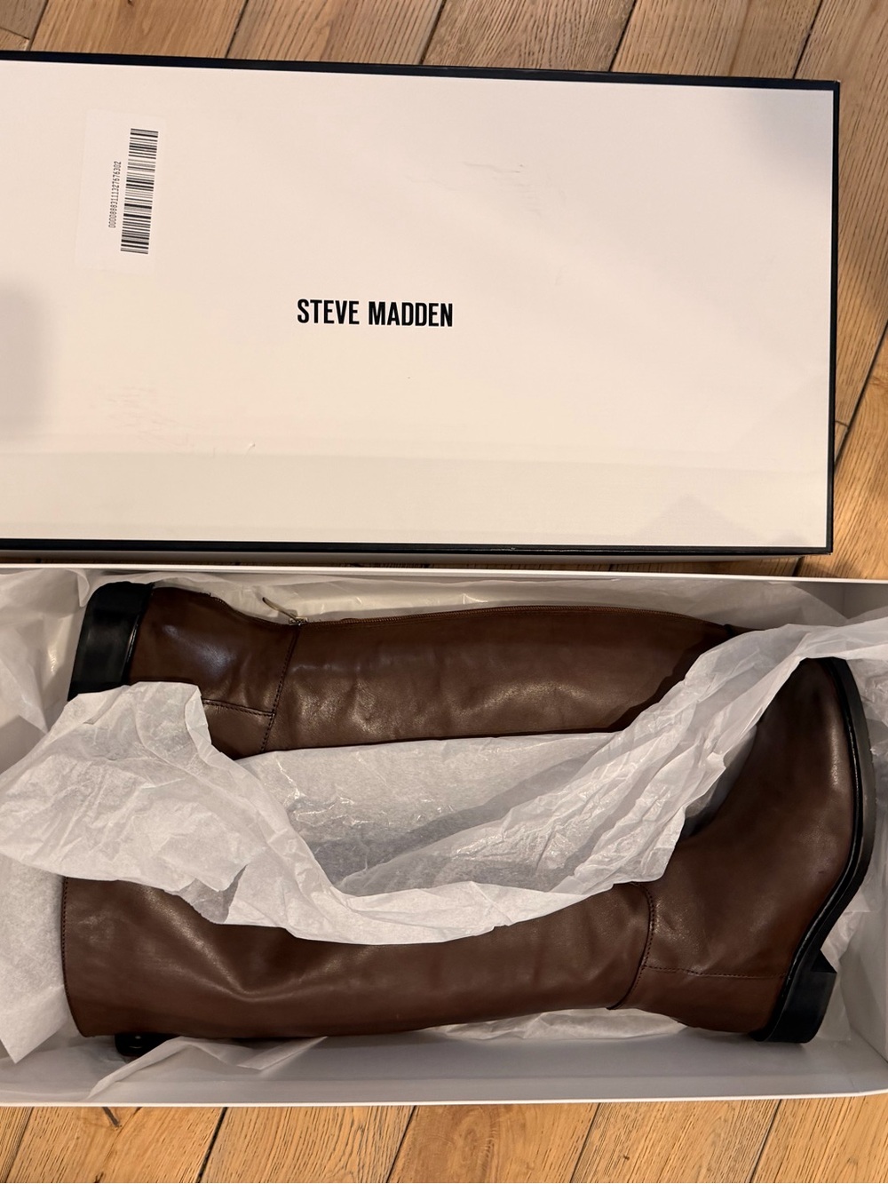Steve Madden Beren Tall Leather Riding Boots - Dark Brown - Picture 5 of 14